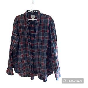 ◼️L.L. BEAN: Women’s size L, regular fit plaid long sleeve, button down shirt◼️